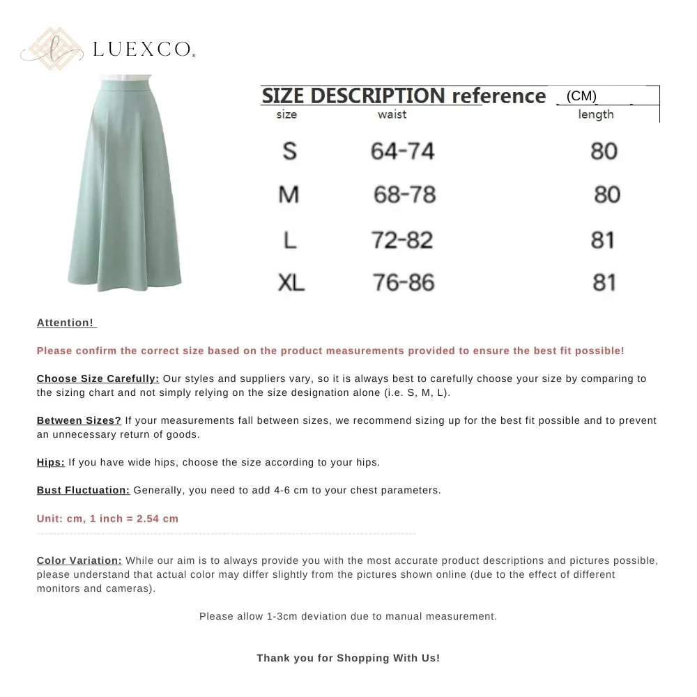 Luexco Pleated A-line Commuter Skirt