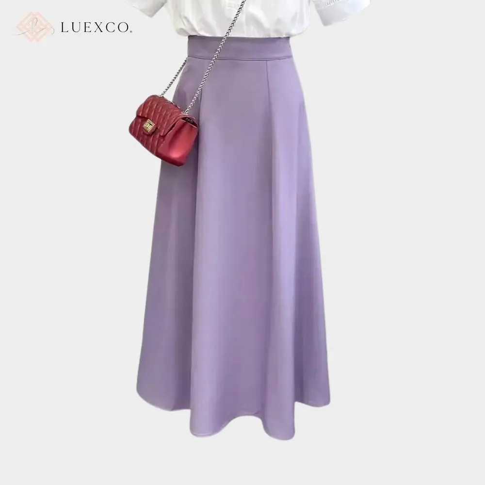 Luexco Pleated A-line Commuter Skirt