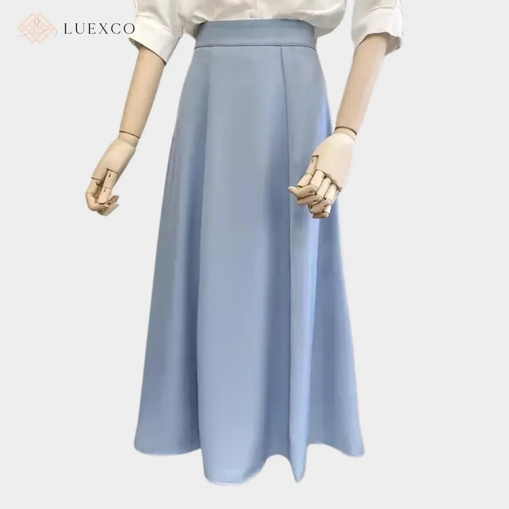 Luexco Pleated A-line Commuter Skirt
