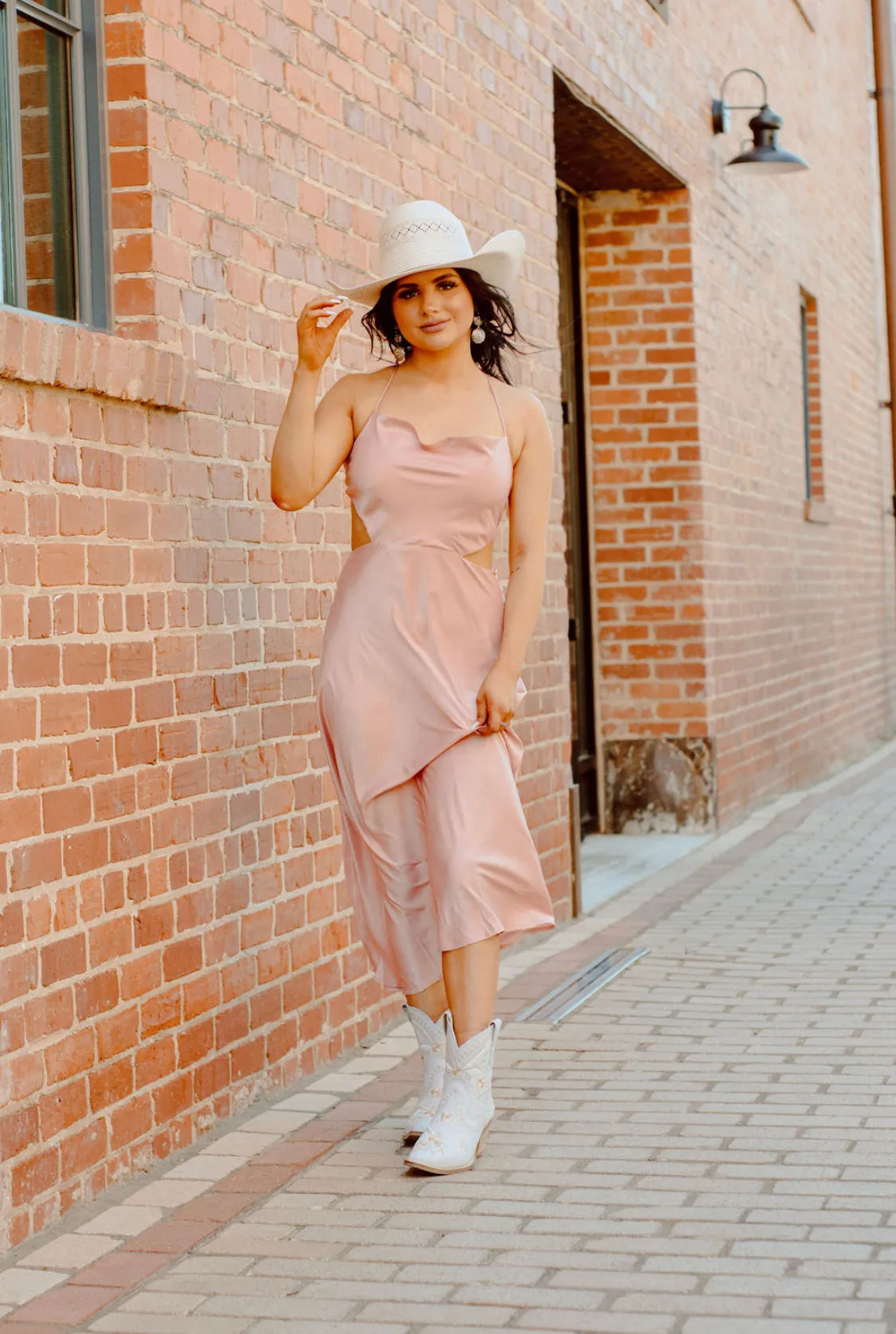 Mauve Satin Dress