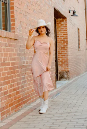 Mauve Satin Dress