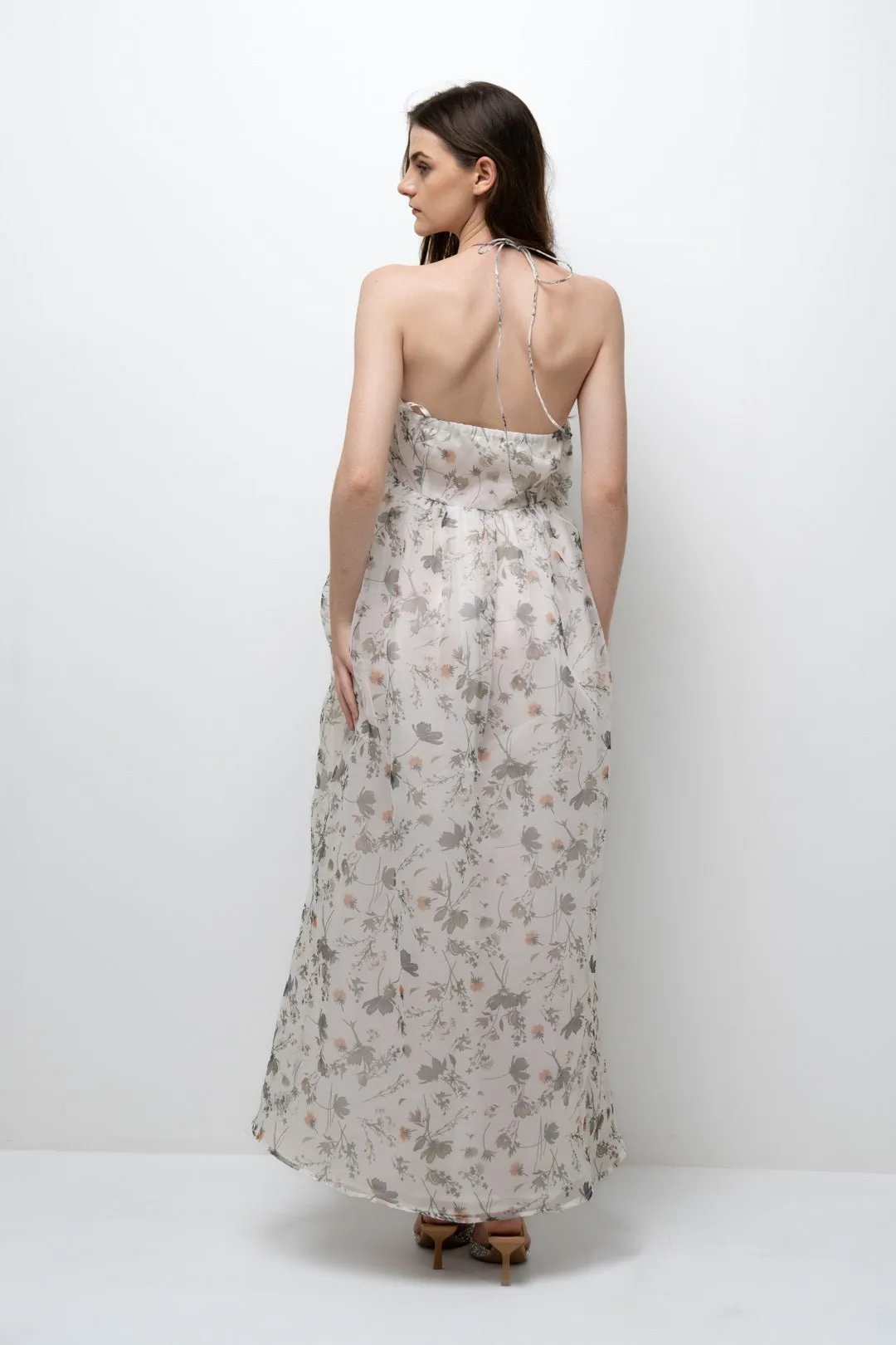 MAXI BOW FLOWY DRESS
