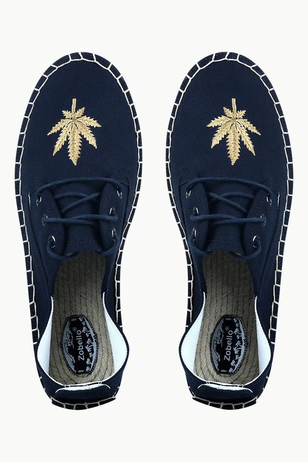 Men's Leaf Patch Lace-Up Espadrilles