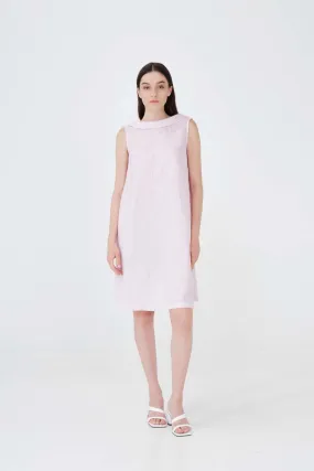 Midi Length Back Tie Linen Dress