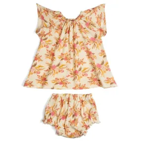 Milkbarn Kids Organic Cotton Dress and Bloomer Set | Vintage Floral