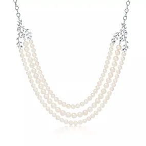 Olive Leaf Three-Row Necklace