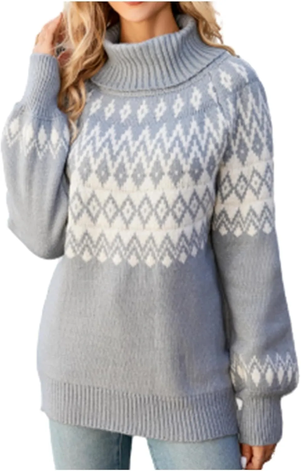 Oversized Sweaters for Women Fall Winter Pullover Sweater Casual Chic Turtleneck Sweater Slouchy Long Sleeve Tops