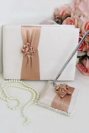 Pretty Rose/Sash Guestbook & Pen Set