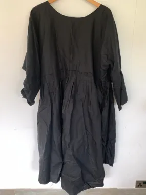 Ready to Ship May Black Linen Dress One Size