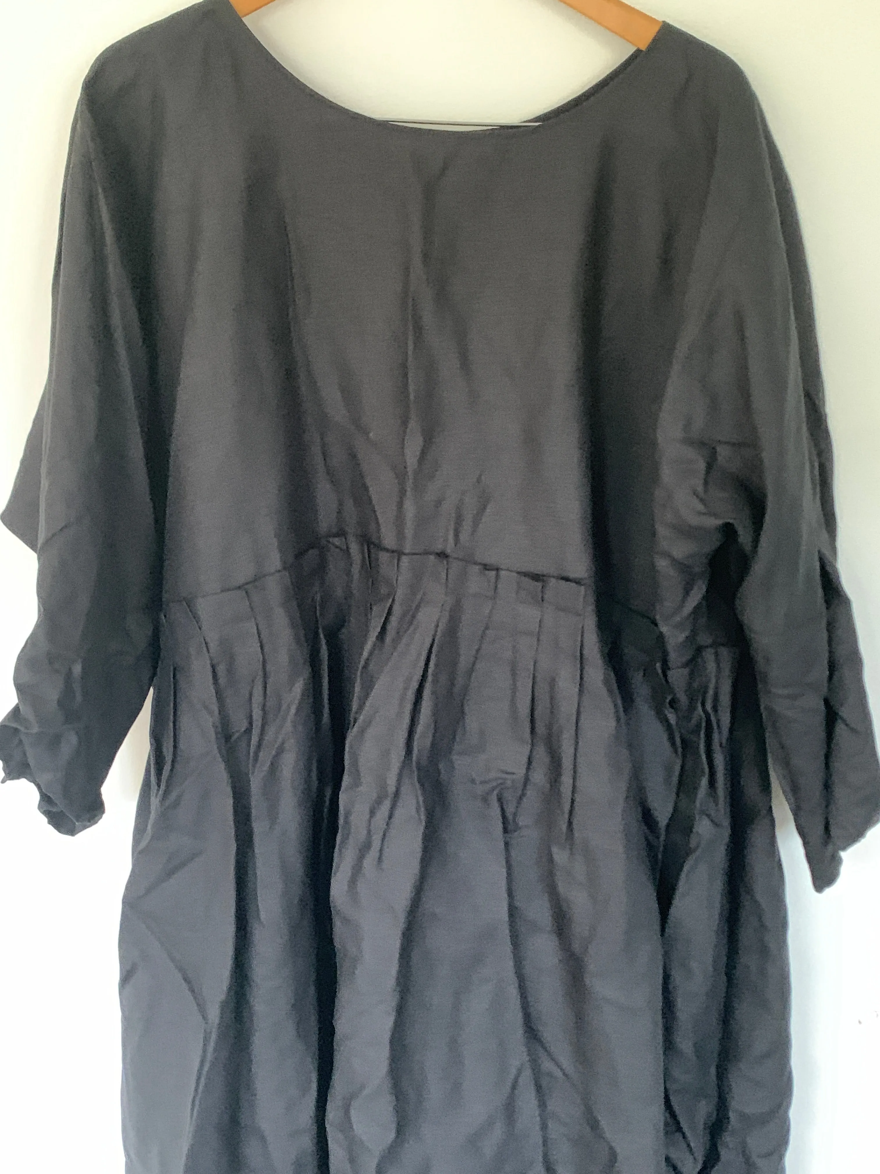Ready to Ship May Black Linen Dress One Size