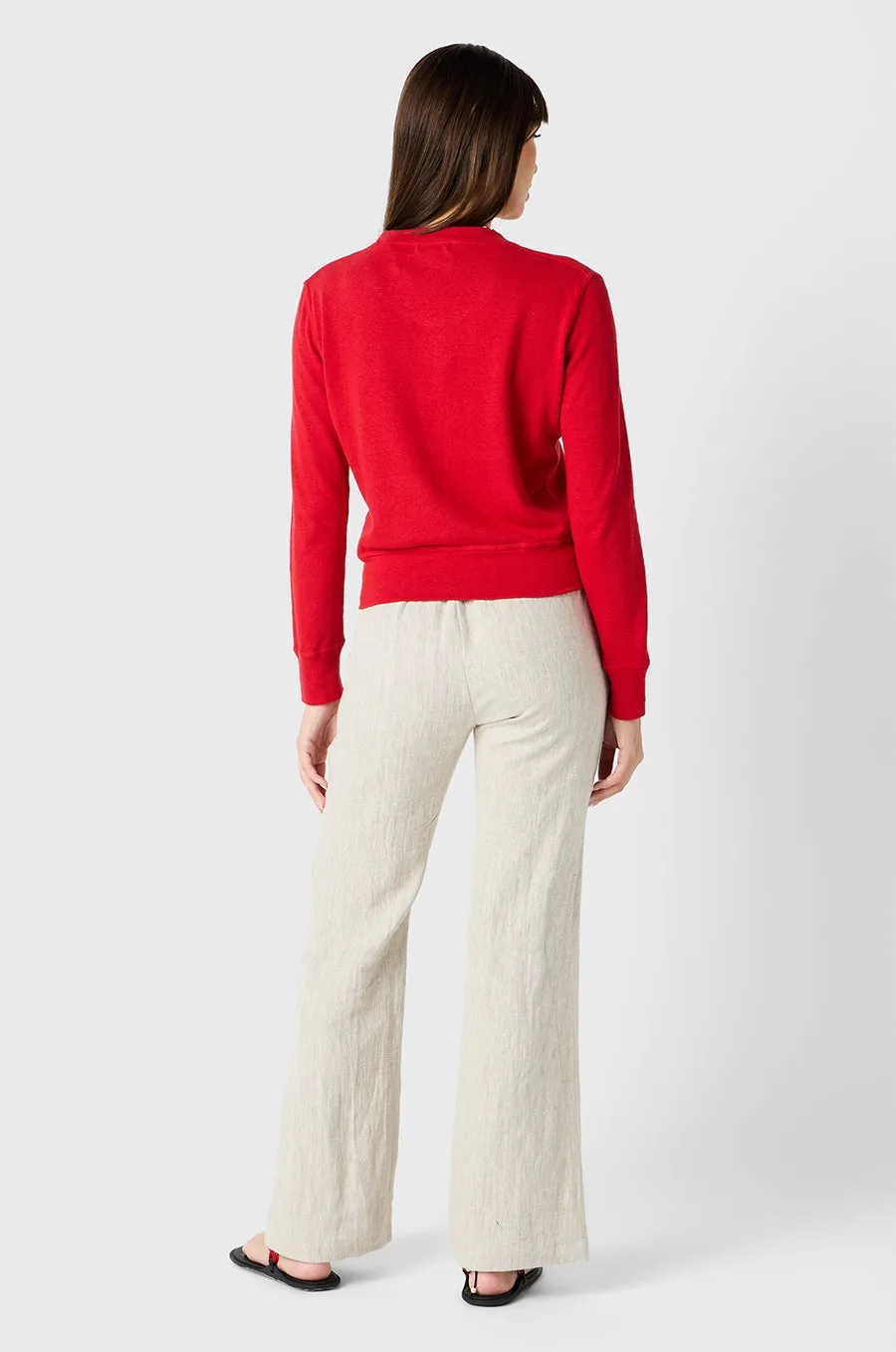 RELAXED PANT IN NATURAL LINEN