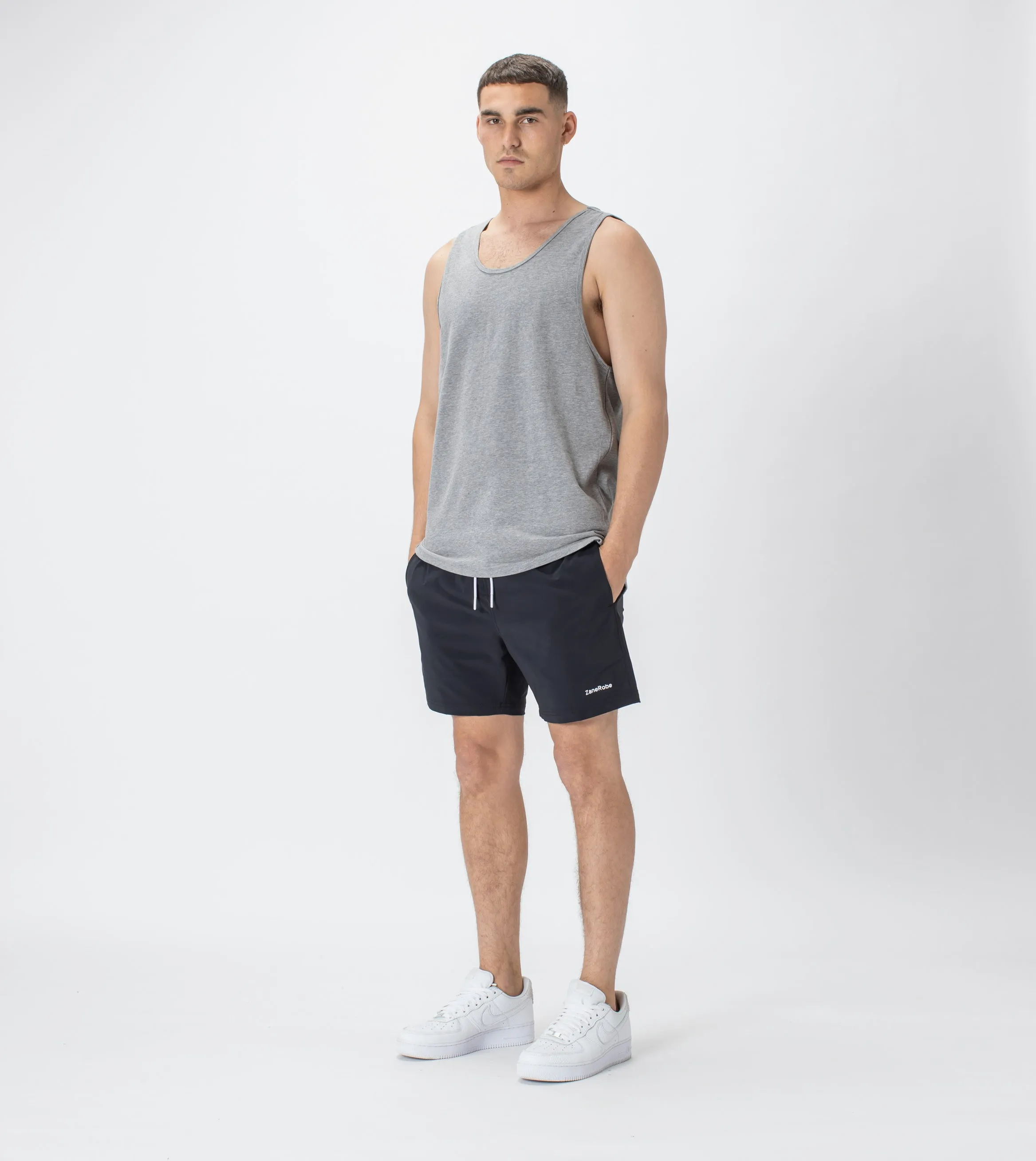 Rugger Tank Dk Grey Marle