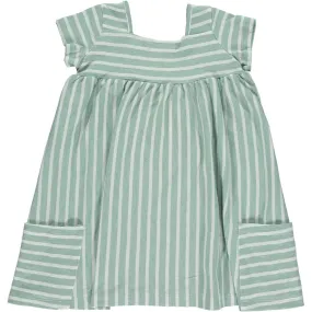 Rylie Green/White Striped Dress