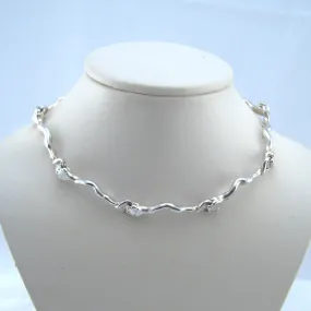Silver Snakes Choker Necklace
