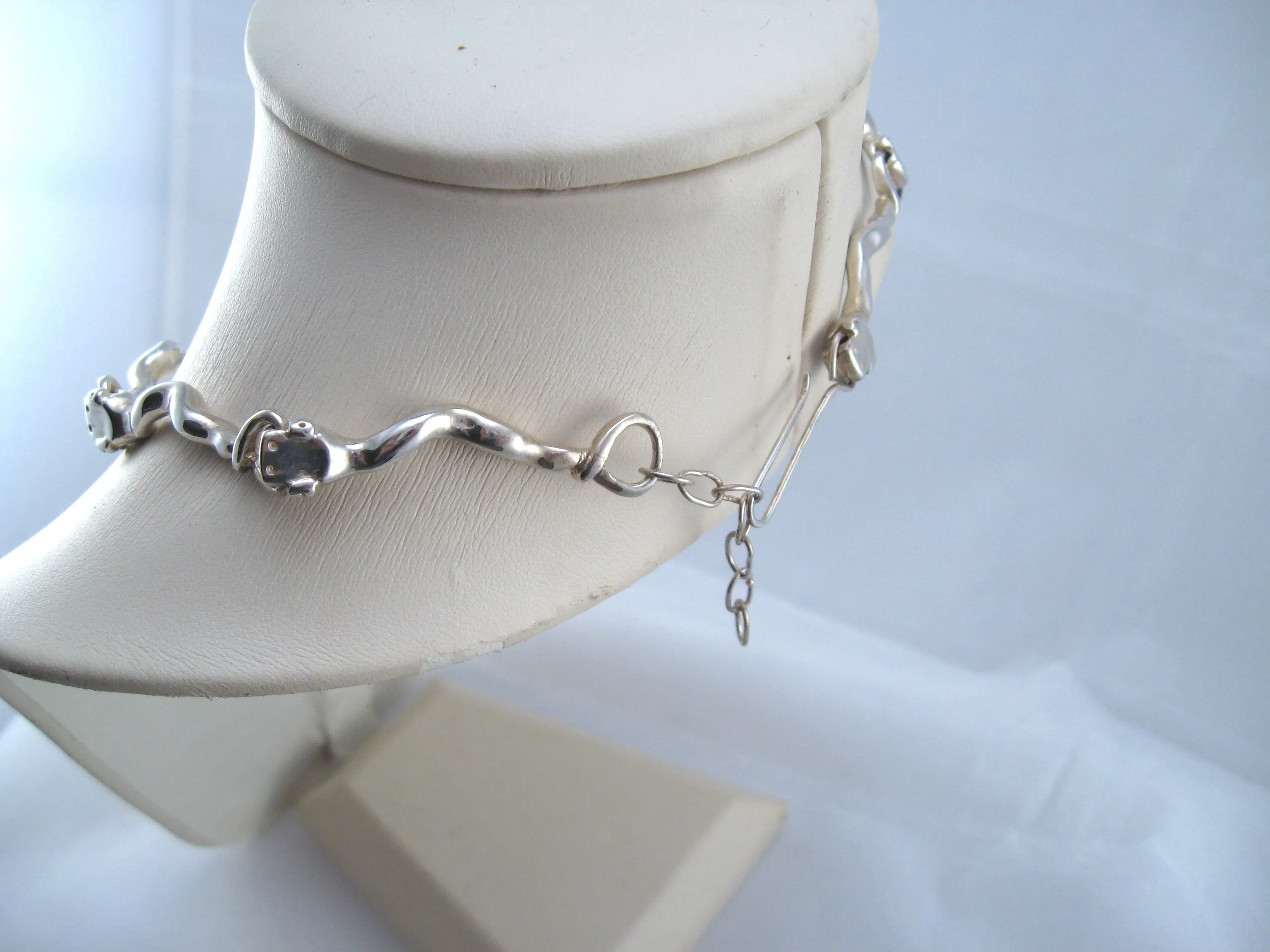 Silver Snakes Choker Necklace