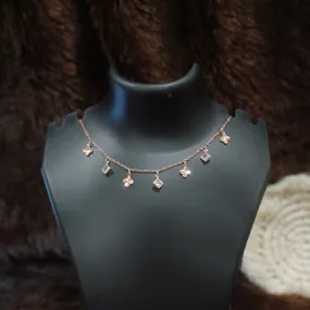 Statement necklace with hanging chimes_AD stones_ anti tarnish