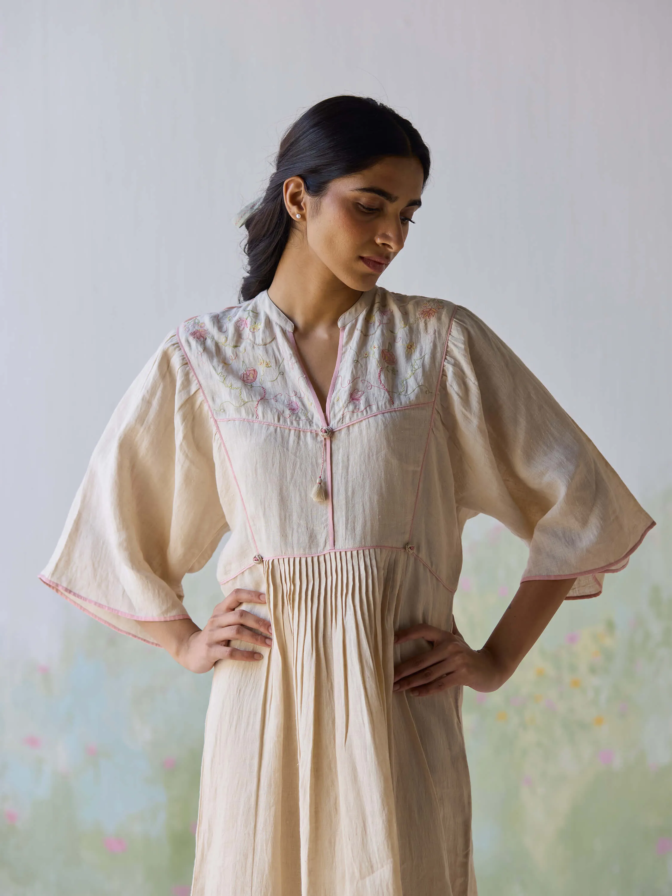 Sweetly Embroidered Kaftan Dress