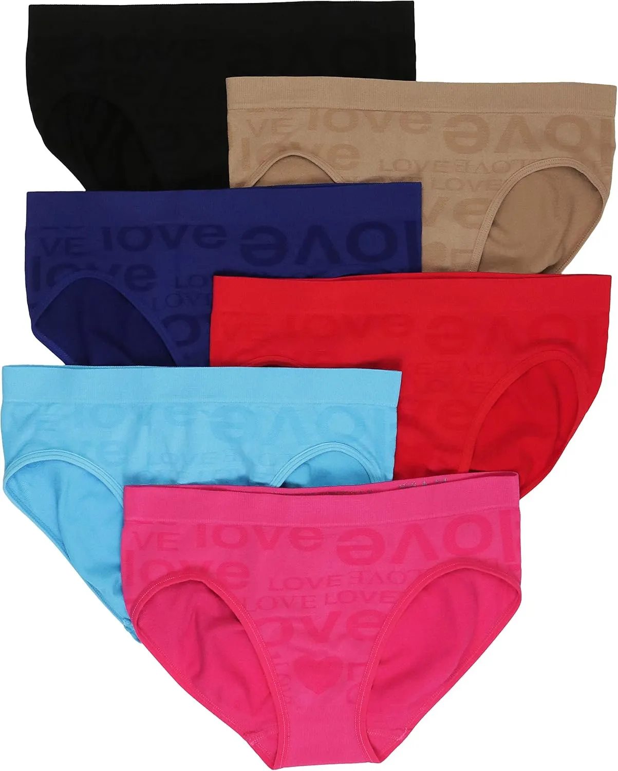 ToBeInStyle Womens Comfortable Pack of 6 Bikini Brief Panties