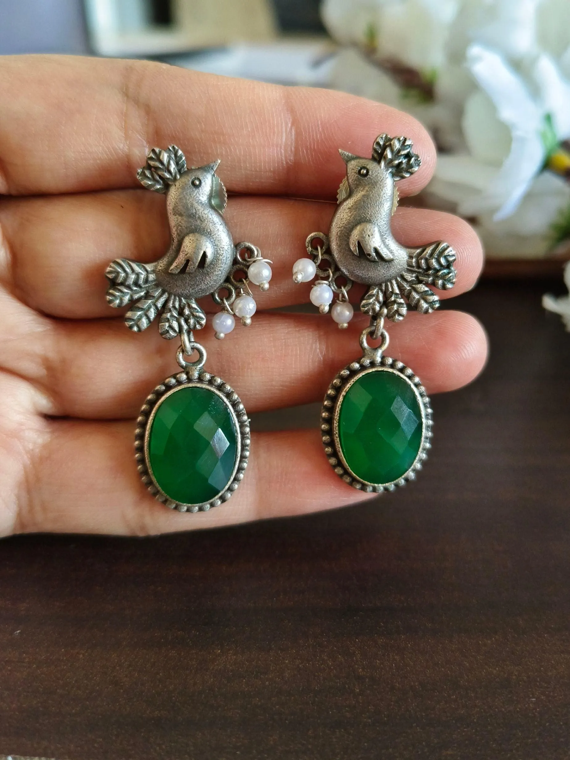 Trendy Oxidised Stud Earrings | Sarichka