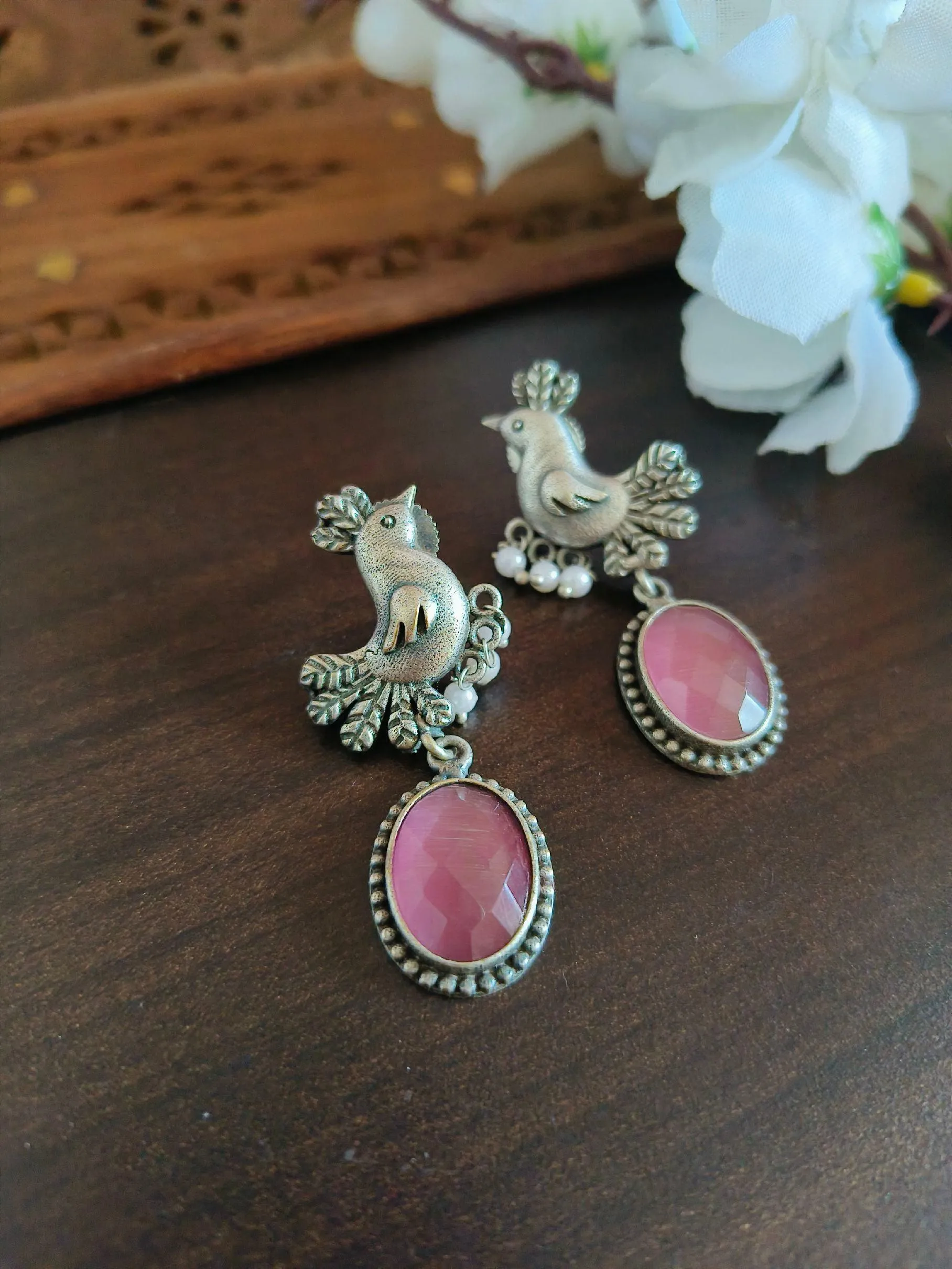 Trendy Oxidised Stud Earrings | Sarichka