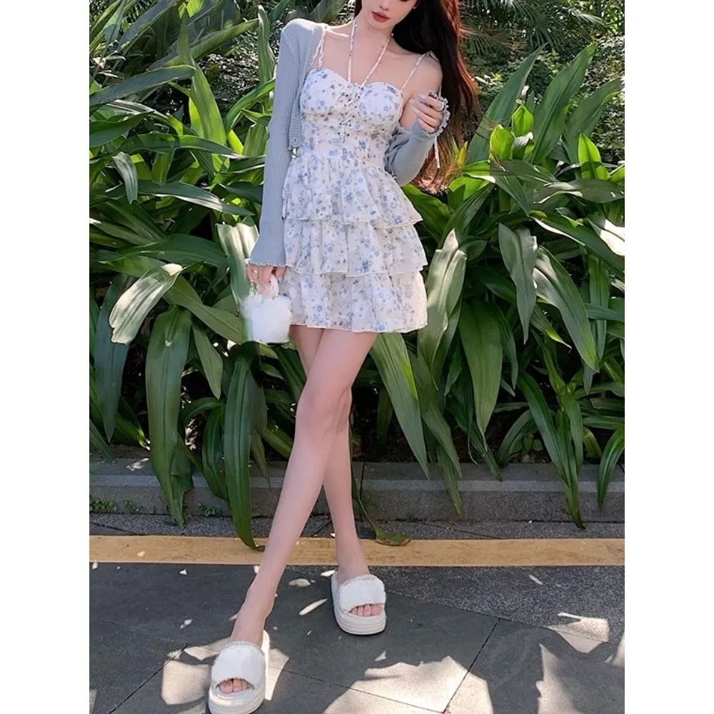 Versatile Chic: Sleeveless Mini Dress with Floral Pattern