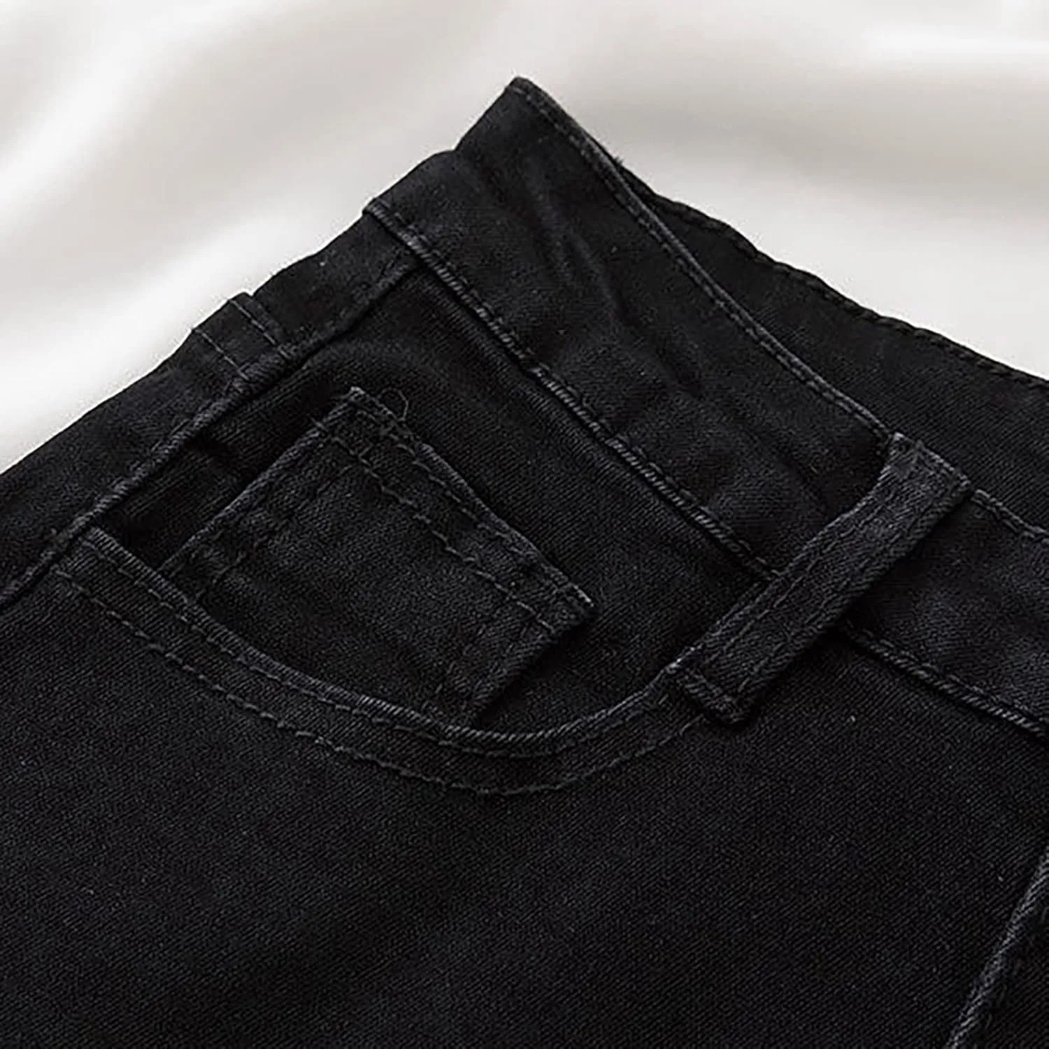 Women's Denim Shorts High Waisted Button Casual Soft Loose with Folded Hem Stretchy Trendy Jeans Shorts