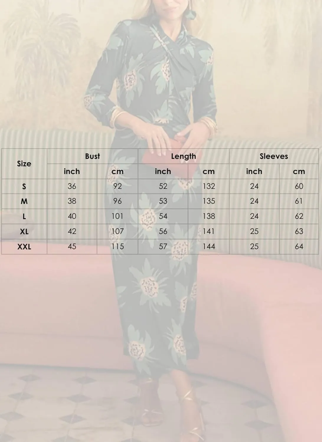 Women's Groovy Green Floral Print V Neck Long Sleeve Shift Maxi Dress 2025 Summer Casual Elegant Club Party Dresses