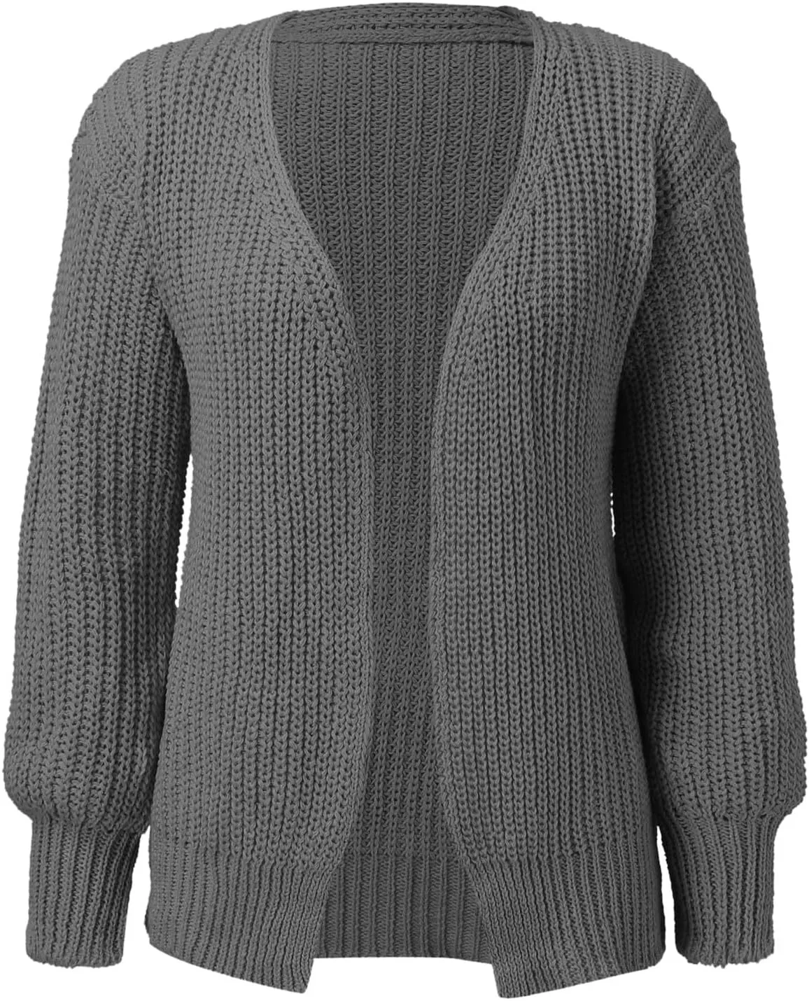 Women's Long Sleeve Open Front Casual Lightweight Soft Knit Cardigan Sweater Outerwear Medium Coat