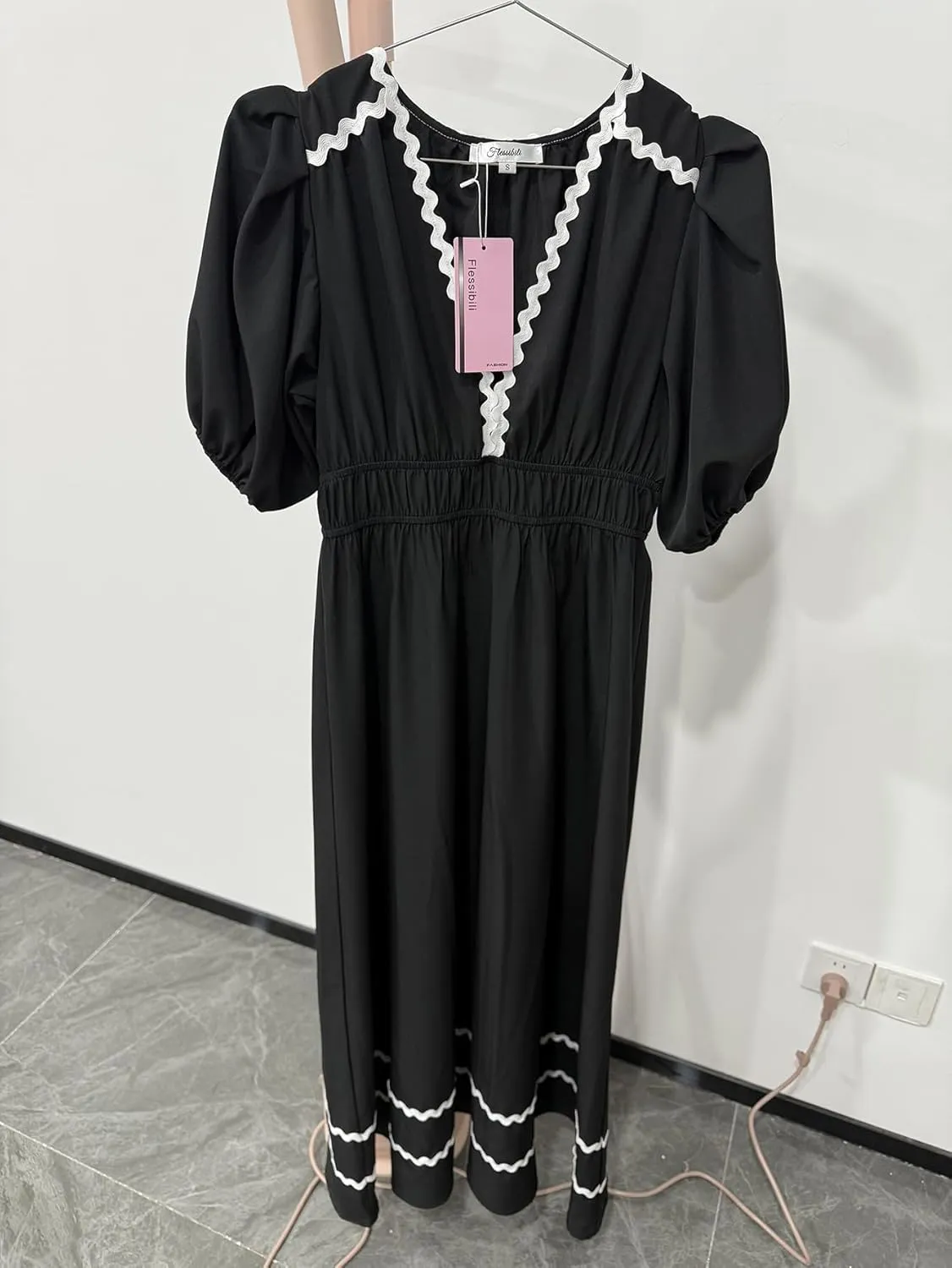 Womens V Neck Flutter Sleeve Boho Midi Dress Summer Wedding Guest Beach Party Long Dresses